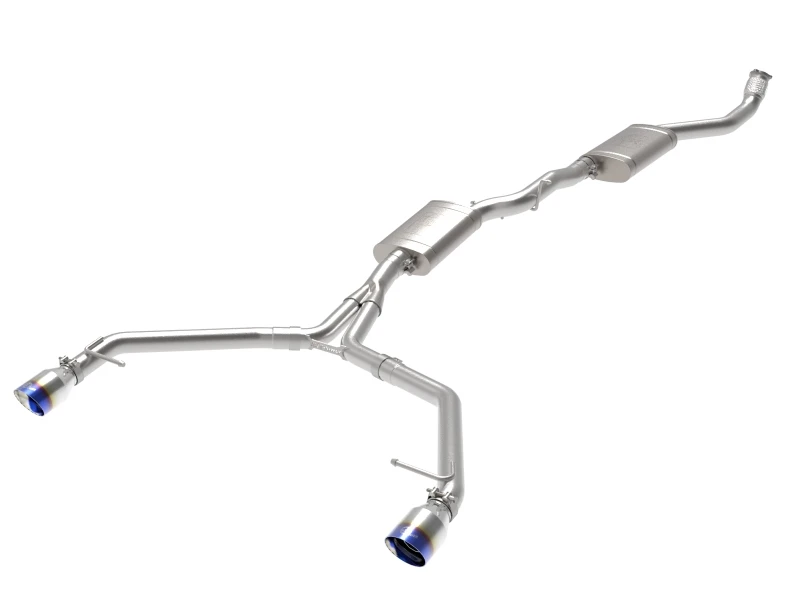 aFe MACH Force-Xp 13-16 Audi Allroad L4 SS Kat-Back-Auspuffanlage mit blauen Flammenspitzen