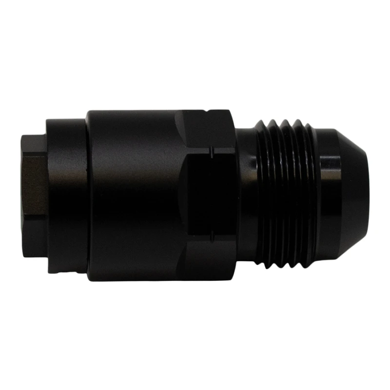 DeatschWerks 8AN-Männliche Flare auf 5/16 Zoll weibliche EFI-Quick-Connect-Adapter - Anodisiert Mattschwarz