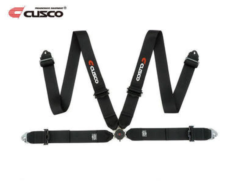 Cusco Universal 4 Point 3in Shoulder 3in Lap Racing Harness with Eyebolts - Black