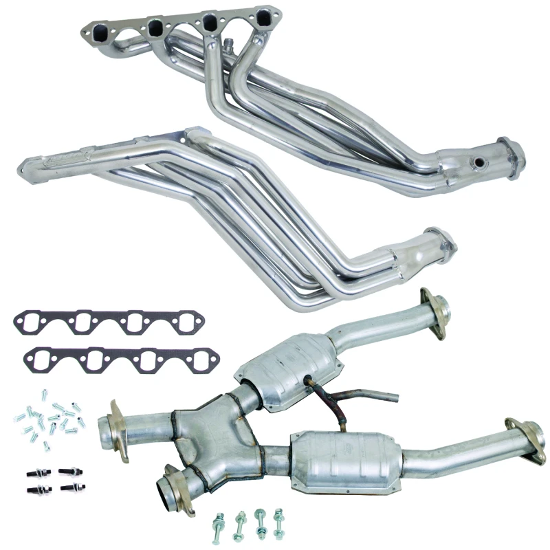 BBK 94-95 Ford Mustang 5.0L 1-5/8 Long Tube Headers w/High Flow Catted X-Pipe (Silver Ceramic)