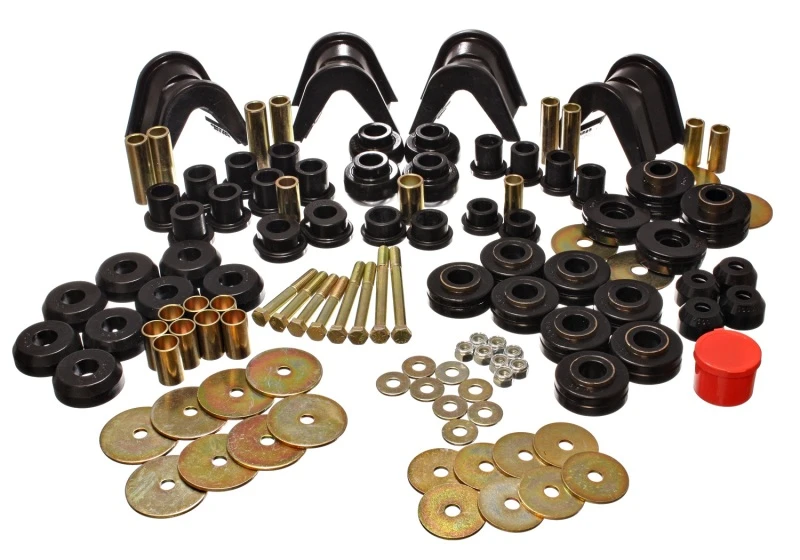 Energy Suspension 66-77 Ford Bronco 4WD (mit 4 Grad C-Buchsen) Schwarzes Hyper-Flex-Master-Buchsen-Set