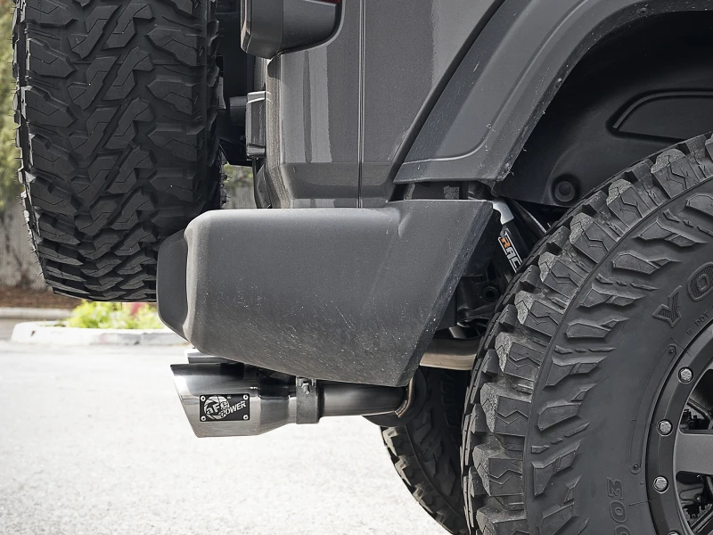 aFe Rebel Series 2.5in 304 SS Cat-Back Exhaust w/ Polished Tips 2018+ Jeep Wrangler (JL) V6 3.6L