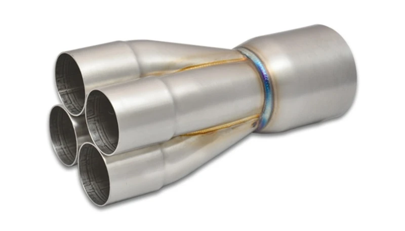 Vibrant 4-1 SS Sammelstücke (2 Zoll Einlass Slipover ID 3 Zoll Merge Auslass OD) - Separat verkauft