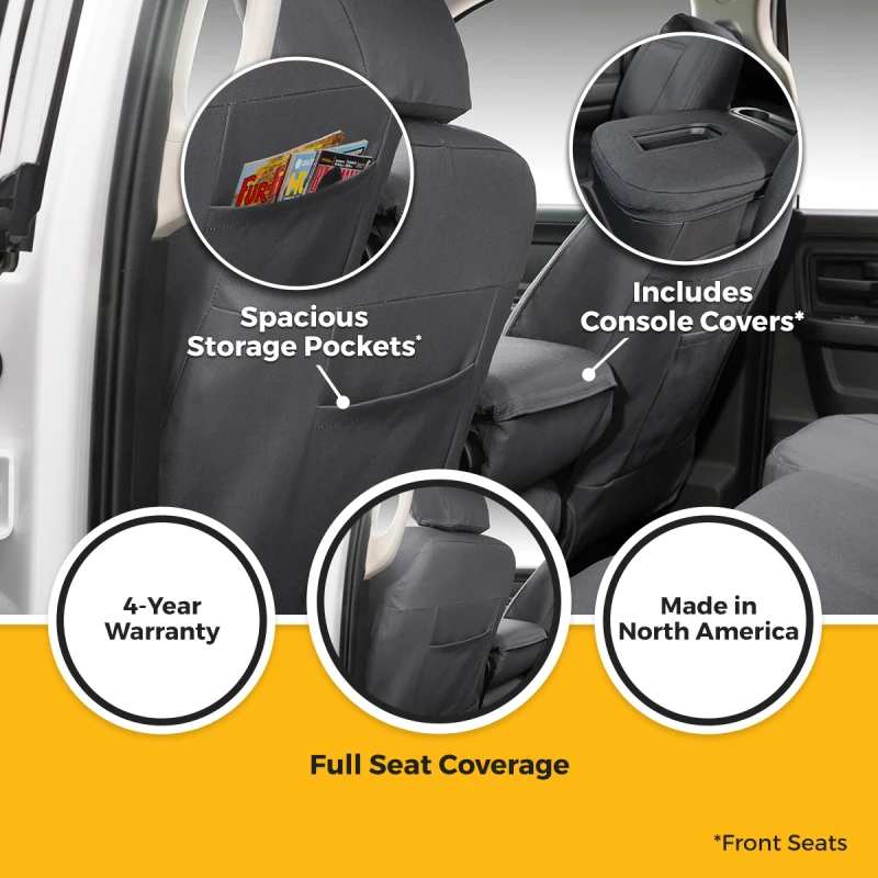 Covercraft 24-26 Toyota Tacoma Carhartt Super Dux PrecisionFit Custom 2nd Row Seat Covers - Gravel