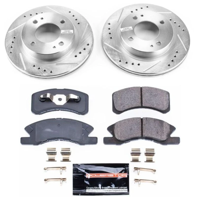 Power Stop Front Z23 Evolution Sport Brake Kit for 14-15 Mitsubishi Mirage