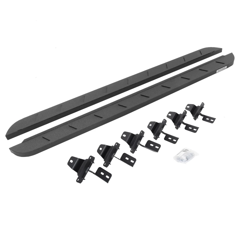 Go Rhino 18-22 Jeep Wrangler JLU 4DR RB10 Slim Laufbrett-Kit (inkl. Halterungen) - Bedliner-Beschichtung