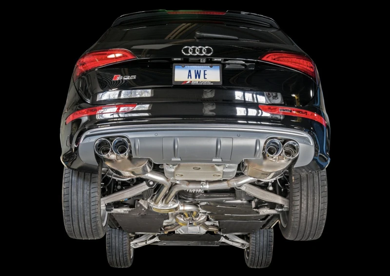 AWE Tuning Audi 8R SQ5 Touring Edition Auspuff - Vierfach-Ausgang Chrom-Silber-Tipps