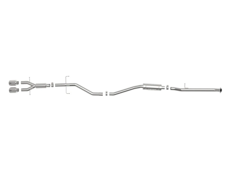 aFe Takeda 2,5 Zoll 304SS Kat-Back Abgasanlage mit polierten Endrohren 17-20 Honda Civic Si Limousine I4 1,5L