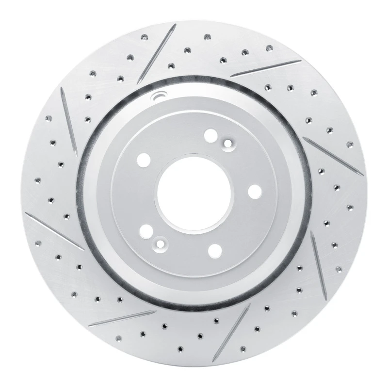 DFC 17-19 Genesis G90 Rear Left Drilled & Slotted Geoperformance Rotor