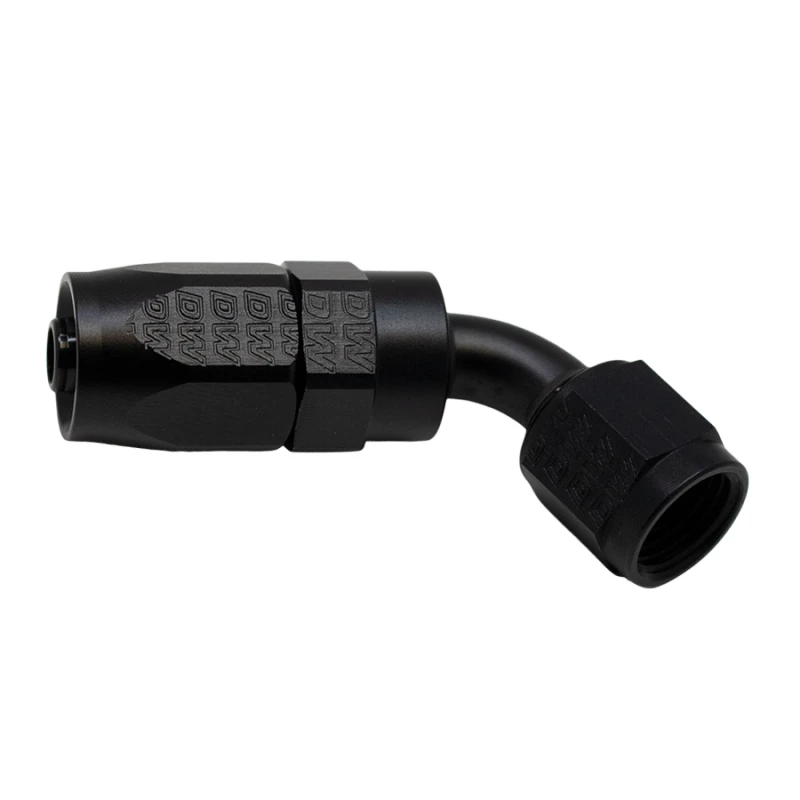 DeatschWerks 6 AN Weibliche Flare-Swivel 60-Grad-Schlauch-Endstück CPE - ElOXiert Mattschwarz