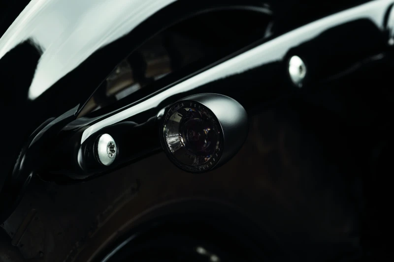 Kuryakyn Bullet 1000 White/Amber Clear Lens Satin Black Marker Light