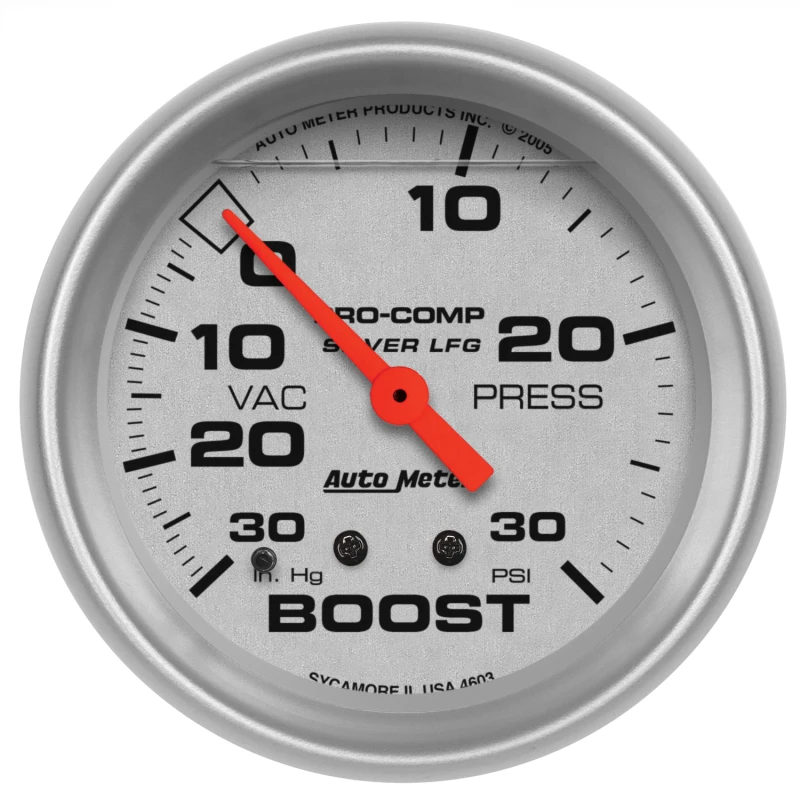 Autometer Ultra-Lite 66,7 mm 30 PSI Mechanischer Boost-Messgerät