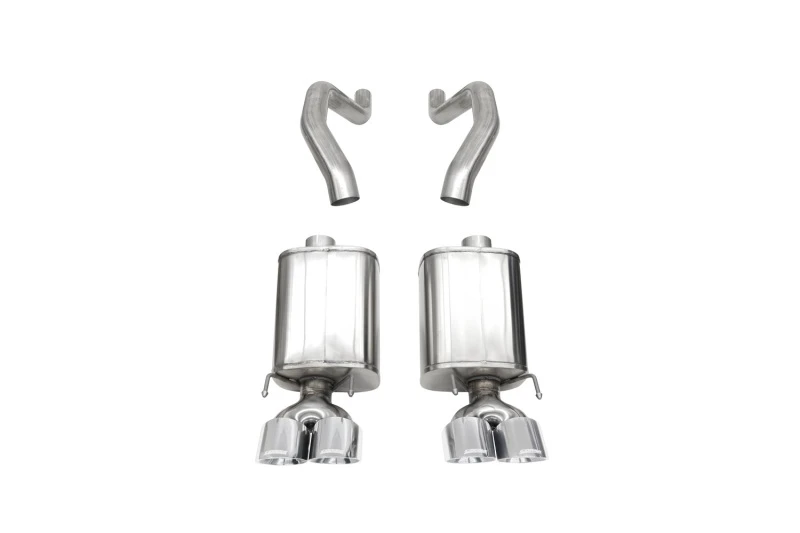 Corsa 06-13 Chevy Corvette C6 Z06 7,0L / 09-13 ZR1 6,2L Poliertes AxleBack-Auspuffsystem mit 4,5-Zoll-Zwillings-Endrohren