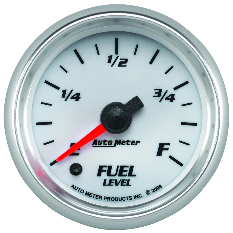 Autometer Pro-Cycle Gauge Fuel Level 2 1/16in 0-280 Programmable White