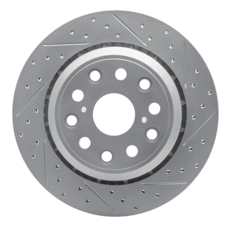 DFC 07-17 Lexus Ls460 Rear Right Drilled & Slotted Geoperformance Rotor
