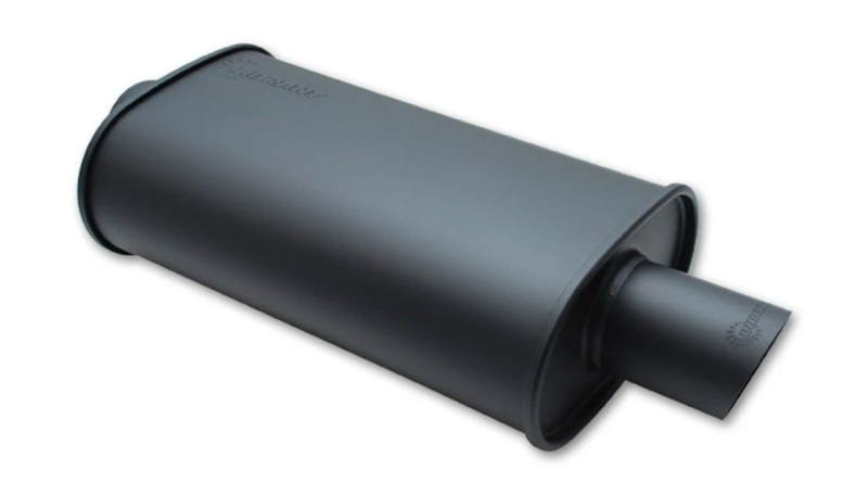 Vibrant StreetPower FLACH SCHWARZ Oval-Schalldämpfer mit einem 3-Zoll-Auslass - 2,5-Zoll-Einlass