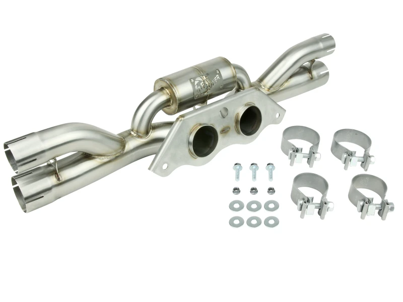 aFe Power MACHForce XP 304 Edelstahl Sekundär-Muffler-Delete-Rohr 14-19 Porsche 911 GT3 3.8L/4.0L