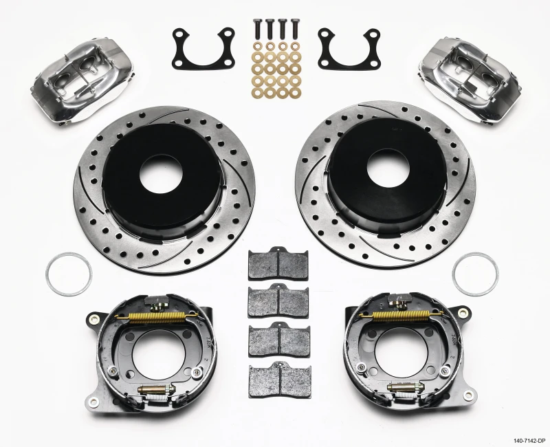 Wilwood Forged Dynalite P/S P-B-Kit gebohrt poliert Big Ford 2,36 Zoll Offset Currie Blank