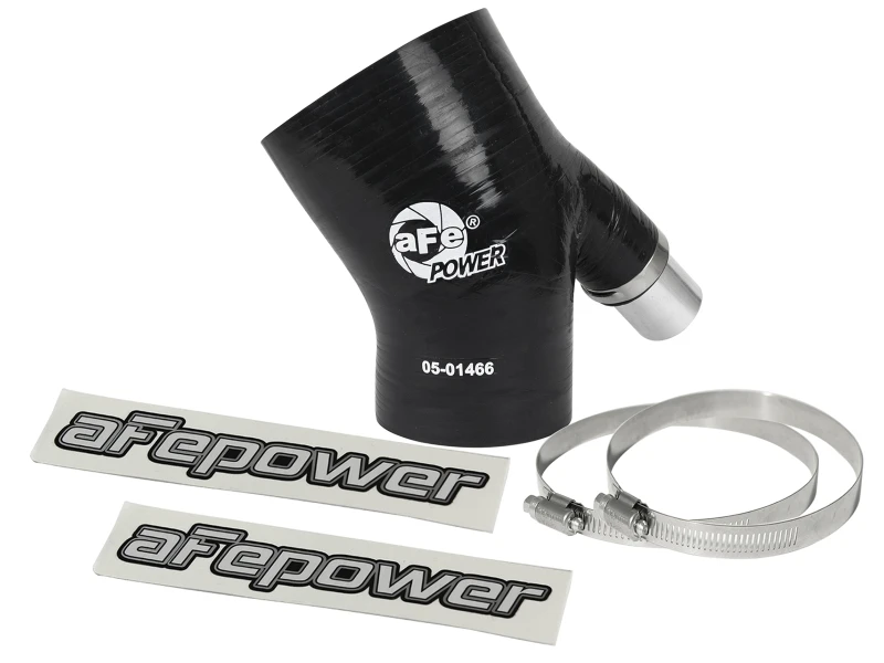 aFe MagnumFORCE Kupplungs-Kit 3 Zoll ID x 2/14 Zoll x 35 Grad Ellenbogen-Reduzierkupplung mit Ventil - Schwarz
