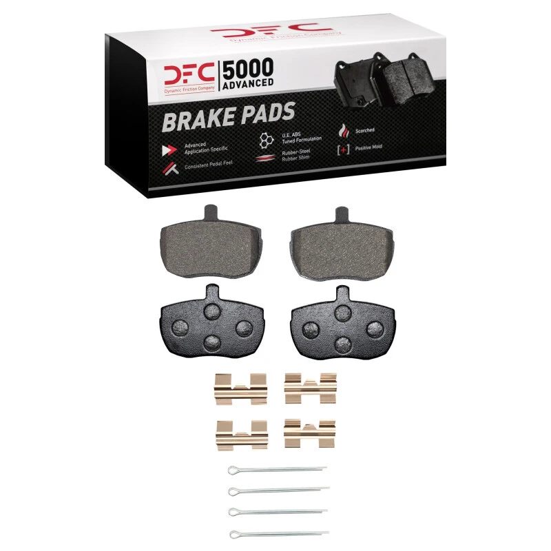 DFC 74-86 Land Rover Range Rover Front 5000 Advanced Low Metallic Brake Pads and Hardware Kit