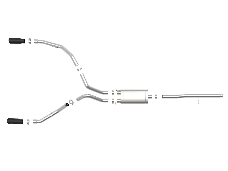 aFe Apollo GT Serie 3in 409SS GM Silverado/Sierra 1500 09-19 V6-4.3/V8-4.8/5.3L - Schwarz