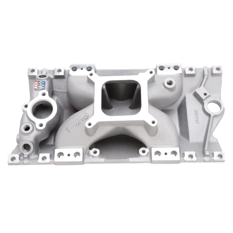 Edelbrock-Ansaugkrümmer SBC Victor E-Tec EFI Satin