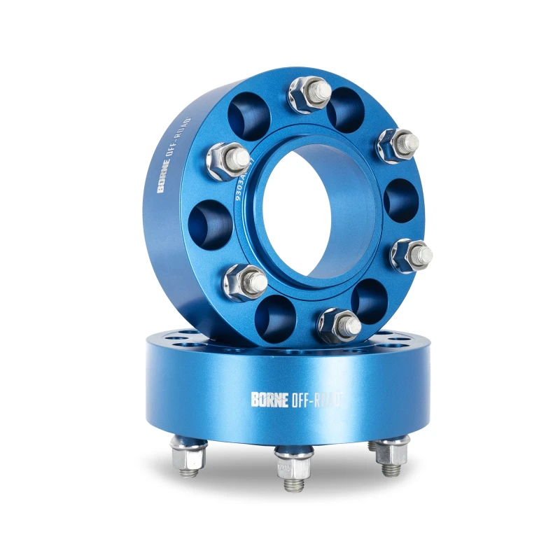 Borne Off-Road Wheel Spacers - 6x139.7 - 95.1 - 50 - M14 - Blue