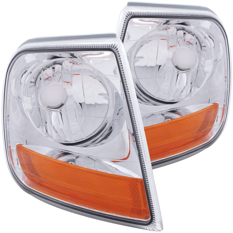 ANZO Eckleuchten 1997-2003 Ford F-150 HARLEY - DAVIDSON Stil Eckleuchten Chrom mit Bernstein-Rflkt