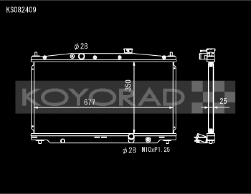 Koyo Aluminium Racing Kühler für 2011–2016 Honda CR-Z und 2009–2014 Honda Fit