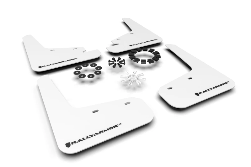 Rally Armor 20-24 Tesla Model Y Weiß UR Schmutzfänger mit schwarzen Logo