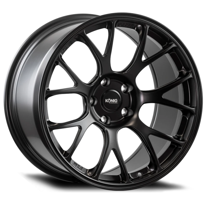 Konig Forged F1M 18X10 5X120.65 ET58 Satin Black Knurled Bead