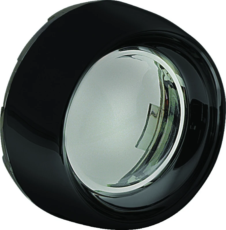 Kuryakyn Deep Dish Bezel for Bullet Turn Signals Smoke Lens Gloss Black