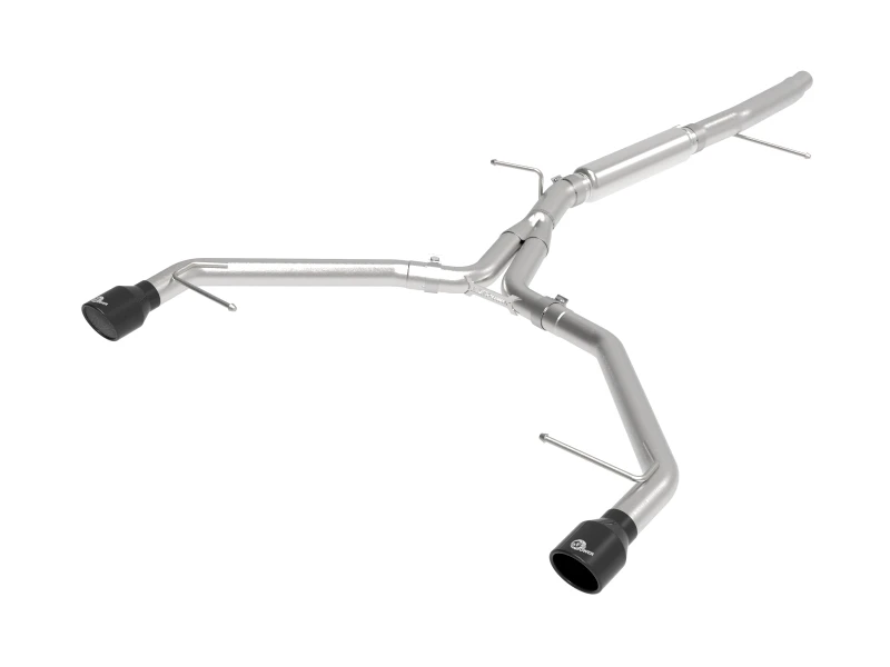 aFe 17-19 Audi A4 (L4-2.0L) MACH Force-Xp  Edelstahl Axle-Back Abgasanlage - Schwarze Spitze