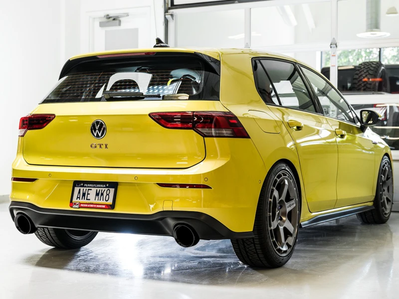 AWE 2022 VW GTI MK8  Track Edition Auspuff - Diamant-Schwarz Spitzen