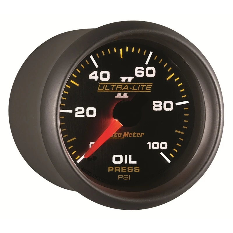 Autometer Ultra-Lite II 52mm 0-100 PSI Mechanical Oil Pressure Gauge