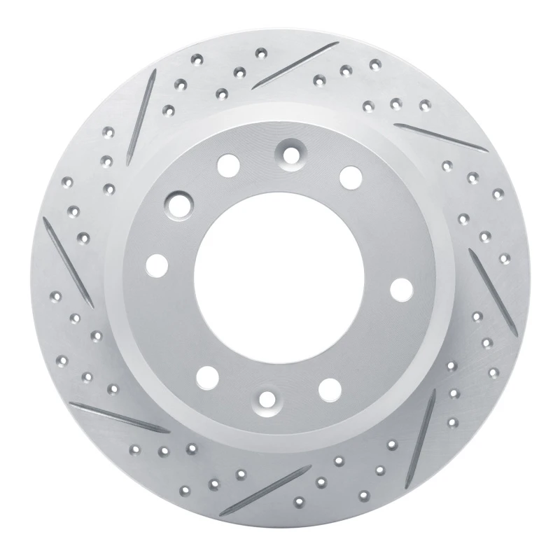 DFC 06-14 Hyundai Entourage Rear Left Drilled & Slotted Geoperformance Rotor