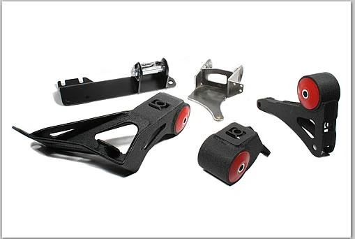 Innovative Mounts 90-93 Integra K-Series Black Steel Mounts 75A Bushings