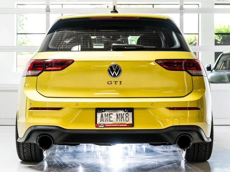 AWE 2022 VW GTI MK8  Track Edition Auspuff - Diamant-Schwarz Spitzen