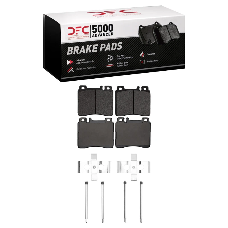 DFC 91-99 Mercedes-Benz 600SEC Front 5000 Advanced Low Metallic Brake Pads and Hardware Kit
