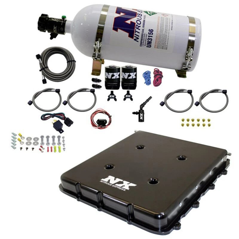 Nitrous Express Nitrous-Kit mit Billet LT4 Supercharger-Deckel und 10lb-Flasche