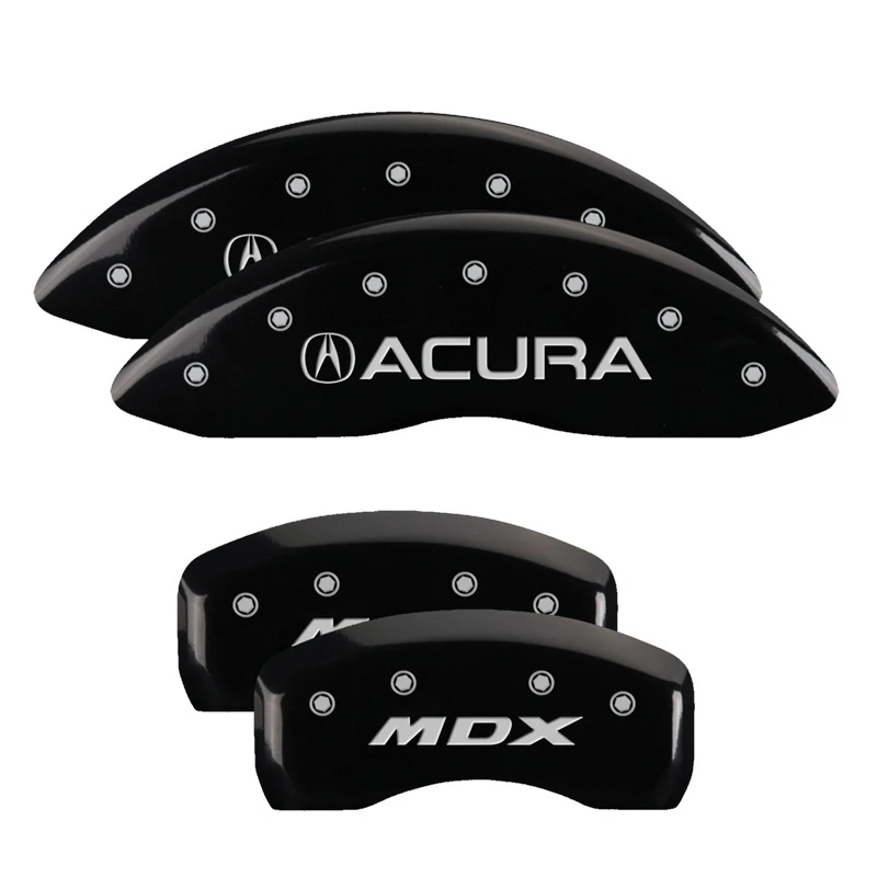 MGP 4 Bremsekolben-Abdeckungen Graviert Vorne Acura Hinten MDX Schwarz Finish Silber Char 2017 Acura MDX