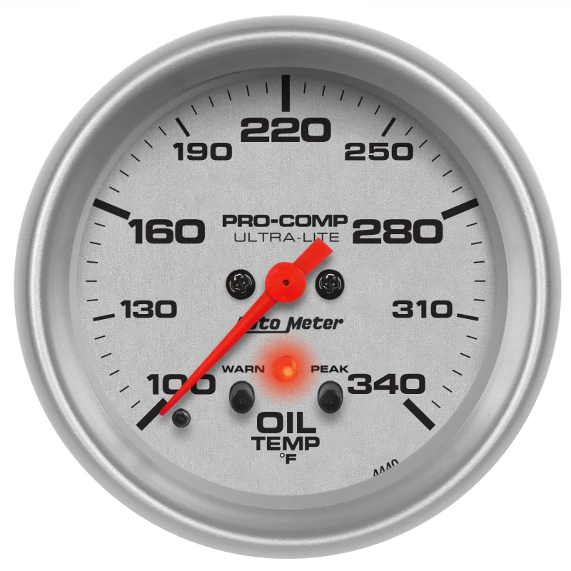 Autometer Ultra-Lite 2-5/8in. / 100-340 Degree F (Stepper Motor) Oil Temperature Gauge
