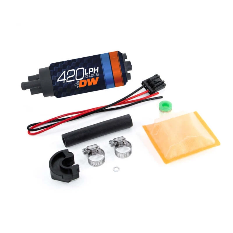 Deatschwerks DW420-Serie 420lph In-Tank-Benzinpumpe mit Installationskit für 89-94 240SX