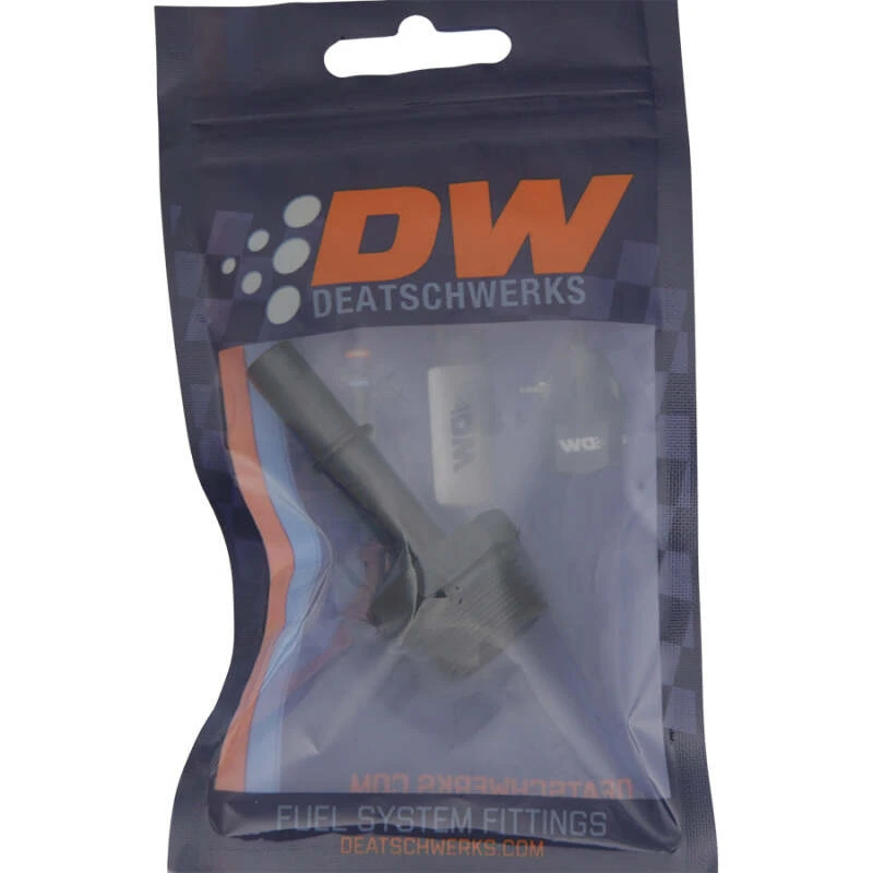 DeatschWerks 10AN ORB-Männlich auf 3/8-Zoll-Männlich EFI Quick Connect Adapter - eloxiertes Mattschwarz