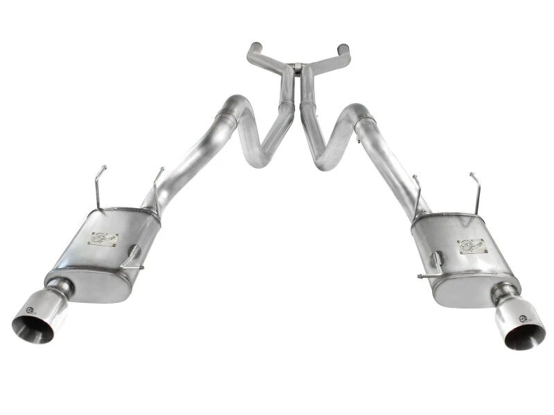 aFe MACHForce XP Cat-Back Auspuff 3 Zoll SS mit polierten Endstücken 11-14 Ford Mustang GT V8 5.0L