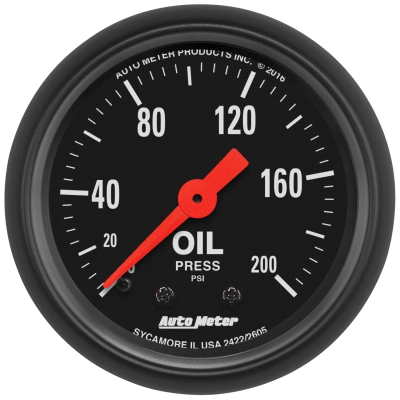 Autometer Z Series 52mm 0-200 PSI Mechanical Oil Pressure Gauge