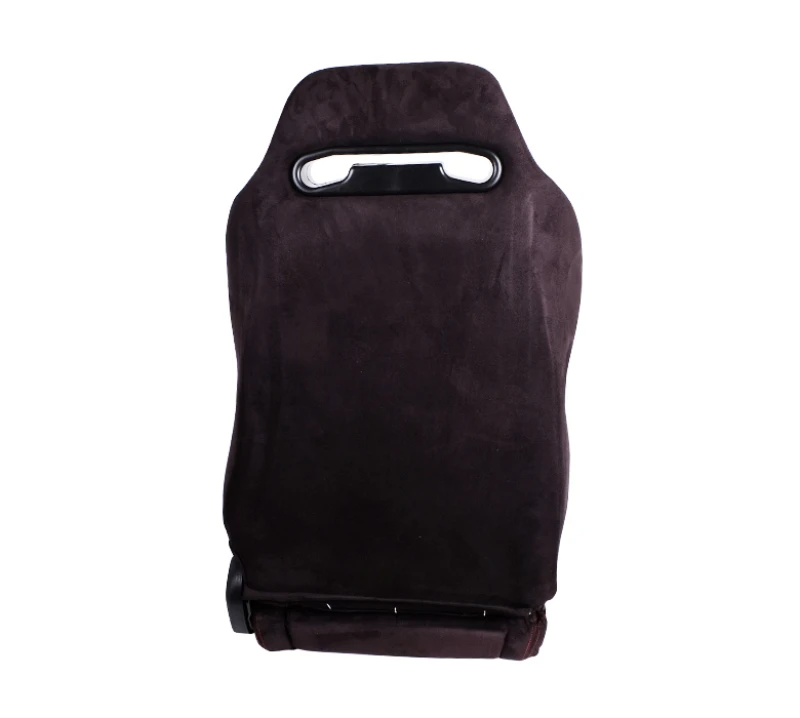 NRG Sport Sitze (Paar) Type-R Suede mit NRG Logo – Schwarz mit Roter Naht