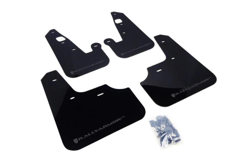 Rally Armor for 07-17 Mitsubishi Lancer Black UR Mud Flap w/ Grey Logo