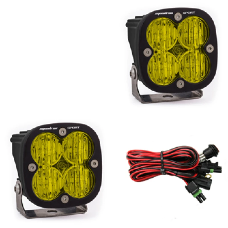 Baja Designs Squadron Sport Wide Cornering LED Light Pods - Amber