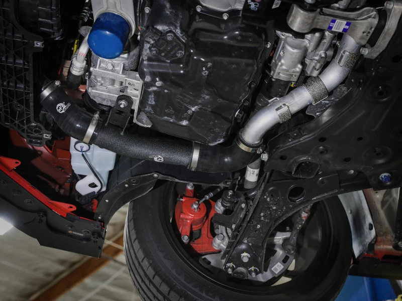 aFe 19-22 Hyundai Veloster N L4 2.0L (t) BladeRunner 2-1/2 Zoll Aluminium Hot Charge Pipe - Schwarz